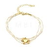 Polyester Multi-Strand Bracelets FB-CBA983F-02G-01-4