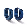 304 Stainless Steel Thick Hoop Earrings for Men Women EJEW-G324-01BL-1