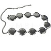 Boho Vintage Alloy Floral Embossed Coin Link Waist Chains for Women WGD4B54-01-3