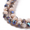 Electroplate Opaque Solid Color Glass Beads Strands EGLA-A034-P4mm-I04-5