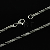 201 Stainless Steel Network Chain Necklaces X-STAS-S029-07-2