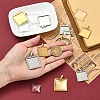 8Pcs 2 Styles 304 Stainless Steel Pendant Cabochon Settings STAS-YW0003-50-4