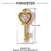 304 Stainless Steel Micro Pave Cubic Zirconia Pendants STAS-OY007-50G-2