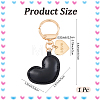 1Pc Imitation Leather Heart Keychain KEYC-CL0001-14A-2
