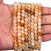 Natural Yellow Hematoid Quartz Round Beads Strands G-F266-09-6mm-3