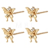 SHEGRACE Brass Micro Pave Clear Cubic Zirconia Stud Earrings XGRQ4N197-725G-1