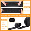 8 Yards Polyester Non Slip Knitted Elastic Cord SRIB-BC0001-25-4
