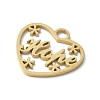 304 Stainless Steel Pendants STAS-E501-08G-2