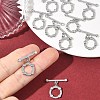 SHEGRACE Brass Micro Pave Clear Cubic Zirconia OT Toggle Claps XGRQ5K371-830P-4