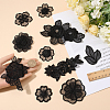 Gorgecraft 30Pcs 10 Style Flower/Leaf Organza Embroidery Sew on Appliques PATC-GF0001-28-3