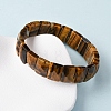 Rectangle Natural Tiger Eye Beads Stretch Bracelets for Women Men BJEW-Z149-01B-3