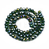 Electroplate Glass Beads Strands EGLA-A034-T6mm-B28-2