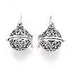 Rack Plating Brass Cage Pendants KK-S751-026AS-1