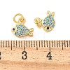 Brass Micro Pave Cubic Zirconia Pendants KK-U056-19G-3