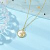 Natural Shell & Brass Pendant Necklaces NJEW-JN04890-01-2