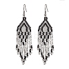 Boho 304 Stainless Steel with Glass Dangle Stud Earring EJEW-MZ00175-03-1