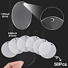 50Pcs Transparent Acrylic Disc Big Pendants TACR-YW0003-12-3