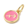 Real 18K Gold Plated Brass Enamel Charms KK-L216-001G-C04-2