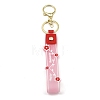 Flower PVC Rope Keychains KEYC-B015-01LG-03-1