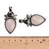Natural Rose Quartz Pendants GG-CBACC2B-05AS-04-3
