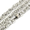 Fashionable 304 Stainless Steel Rope Chain Necklaces for Men STAS-A028-N042P-L-2