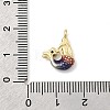 Brass Micro Pave Cubic Zirconia Enamel Pendants KK-L262-11G-3
