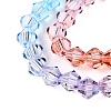 Gradient Color Baking Painted Glass Bead Strands DGLA-A039-T6mm-A015-3