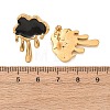Valentine's Day 304 Stainless Steel Stud Earrings EJEW-D357-01A-G-3