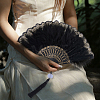 Plastic Folding Fan with Tassels AJEW-WH20130-170B-7