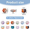 120Pcs 2 Styles Glass Beads GLAA-DC0001-57-2