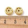 Brass Micro Pave Cubic Zirconia Beads KK-P290-53G-2