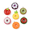 Fruit Theme Opaque Resin Pendants RESI-I350-05-2