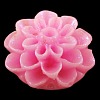 Pink Flower Resin Cabochons Hair Accessories X-RB772Y-4-1