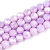 Anti-Tarnish Electroplate Glass Beads Strands EGLA-T021-6mm-15-02-1