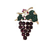 Summer Fashion Alloy Rhinestone Grape Brooch PW-WGA3CE4-01-1