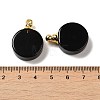Natural Obsidian Perfume Bottle Pendants G-Z039-02G-06-3