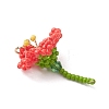 Glass Seed Beaded Flower Pendants PALLOY-MZ01171-02-3