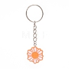 Flower Acrylic Pendant Keychain KEYC-JKC00428-01-3