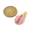 2Pcs Electroplated Natural Quartz Crystal Dyed Copper Wire Wrapped Pendants PALLOY-JF03170-01-2