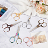 6Pcs 6 Colors Stainless Steel Embroidery Scissors AJEW-CY0003-16-4