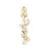Brass Micro Pave Cubic Zirconia Pendants KK-M326-13C-G-1