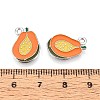 Fruit Alloy Enamel Charms PALLOY-S058-01P-30-3