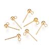 202 Stainless Steel Stud Earring Findings X-STAS-F141-06G-4mm-1