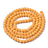 Opaque Solid Color Glass Beads Strands EGLA-A034-P6mm-D21-2