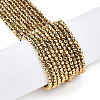 Electroplate Glass Beads Strands LS-EGLA-T027-01G-1