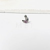 Angel Wing Heart 316L Surgical Stainless Steel Pave Cubic Zirconia Tongue Rings FS-WG901EE-06-3