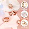 6Pcs 6 Size 201 Stainless Steel Grooved Finger Ring Settings FIND-YS0001-11-4