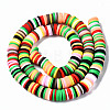 Handmade Polymer Clay Beads Strands CLAY-R089-8mm-149-3