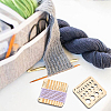 4Pcs 2 Style Wood Knitting Gauge Rulers DIY-BC0009-31-6