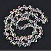 Electroplate Glass Beads Strands X-EGLA-D030-17X-1